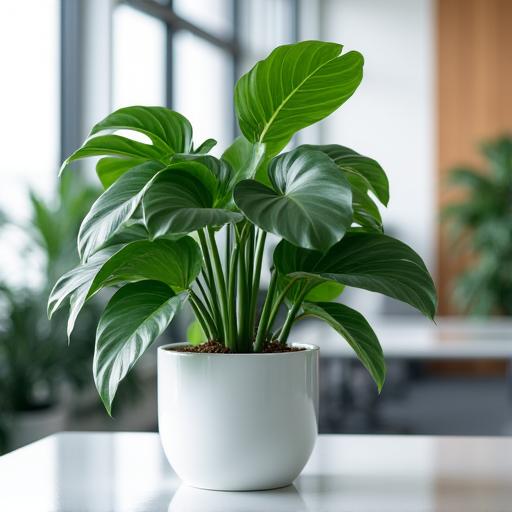 モダンなオフィスに置かれた観葉植物